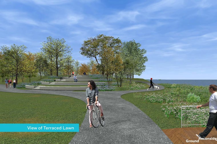 Conceptual rendering of a 10-acre park planned in Philadelphia's Bridesburg section by Riverfront North Partnership and Philadelphia Parks and Recreation.