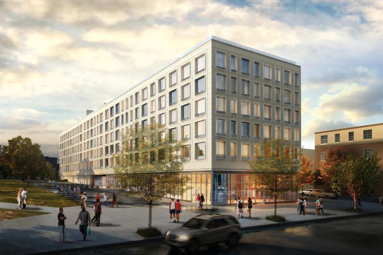 Artist's rendering of planned 10 North Station building, as seen from Broad Street looking west.