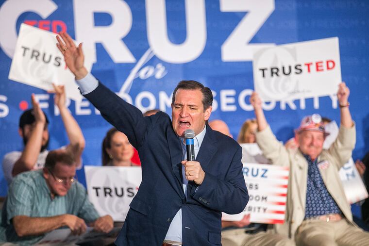 Ted Cruz campaigns at the Antique Auto Museum in Hershey on Wednesday, April 20.