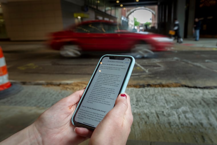 The iPhone's Do Not Disturb While Driving function is one way to prevent phones from illuminating or dinging when in motion.