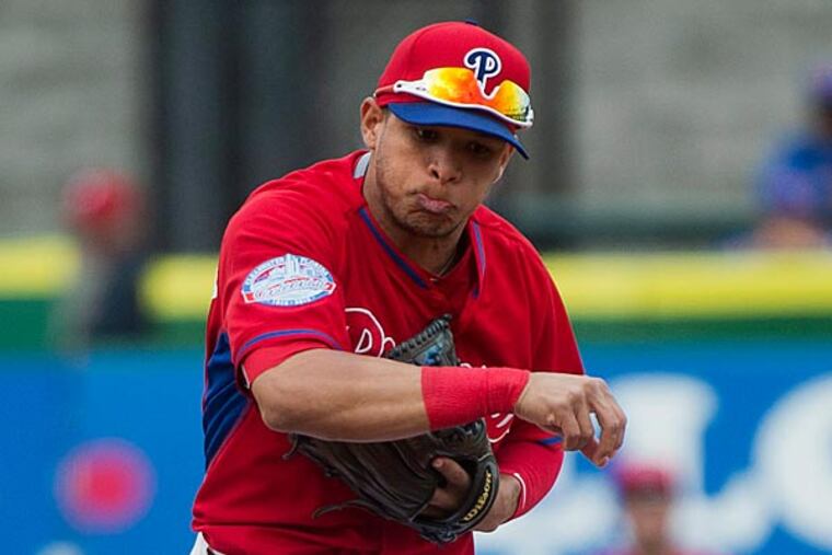 Cesar Hernandez. (AP Photo/The Canadian Press, Nathan Denette)