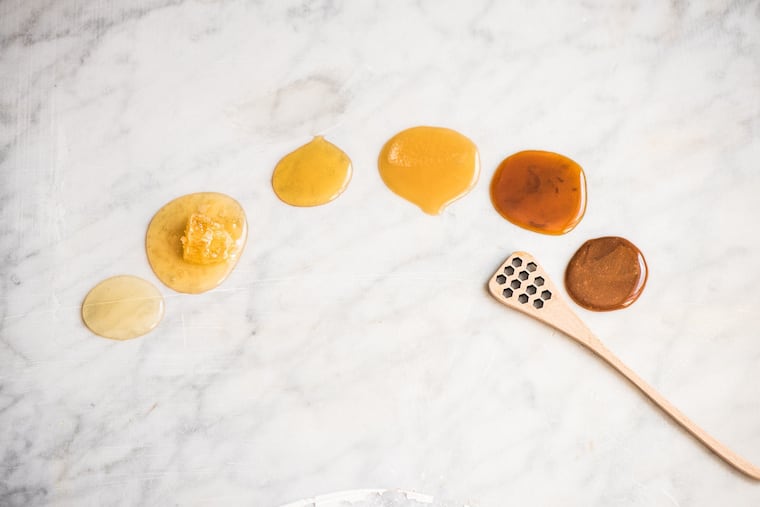 Honey comes in a range of flavors, all determined by what pollen the bees have collected.