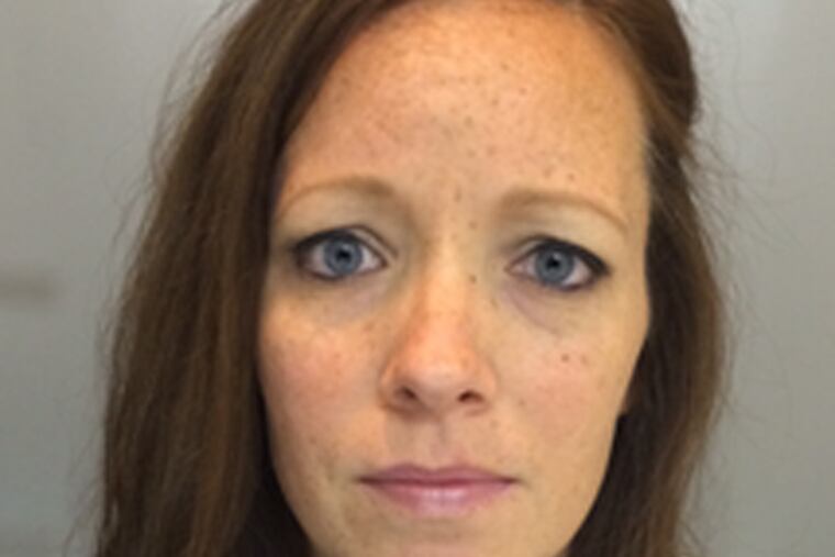 The Bucks County District Attorney's Office said Bridgett Szychulski, seen here in a law enforcement photo, was a teacher at the Lenape Middle School in Doylestown when she had a sexual relationship with a boy.