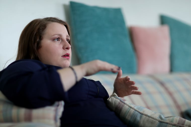 Savannah Lindquist, who said she was sexually assaulted when she attended Temple University, talks about the assault and her support for gun rights at her home in Norfolk, Va.