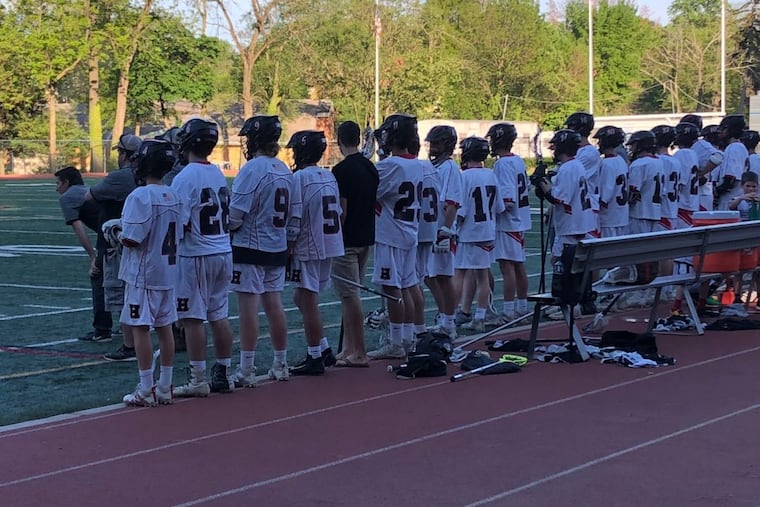 The Haddonfield High school boys lacrosse team played Cherry Hill East May 8, 2018, in what turned out to be their last game. Haddonfield won, 20-6.