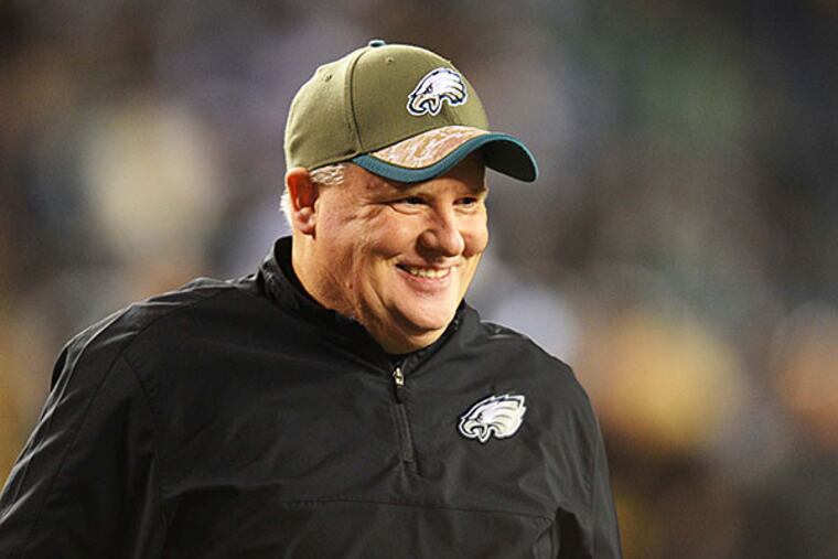 Chip Kelly before the start of the game against Dallas. (Eric Hartline/USA Today)