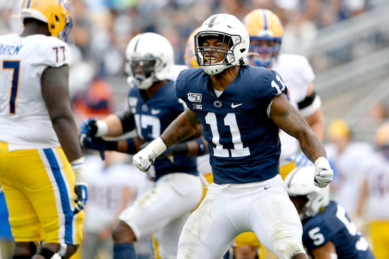 Penn State and linebacker Micah Parsons will play their first road game this season Friday at Maryland. They're favored by a touchdown.