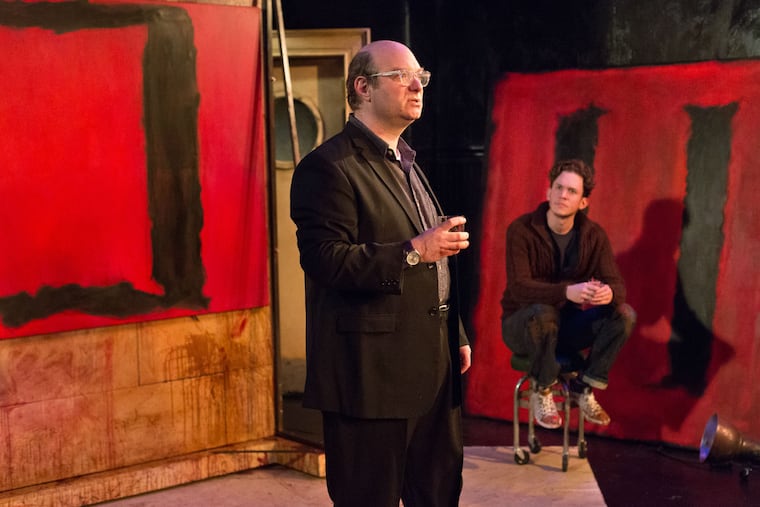 David Volin (left) and Daniel Fredrick in "Red" at Walnut Street Theatre’s Independence Studio on 3. Photo: Mark Garvin.