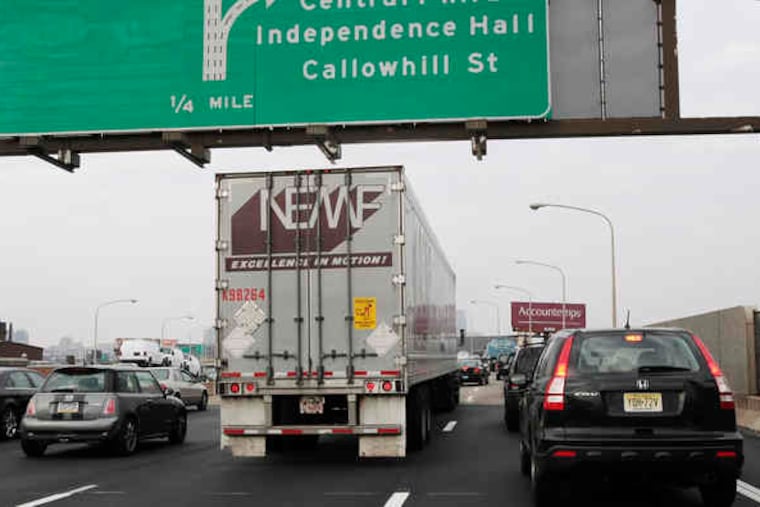 I-95 in Philadelphia is ripe for a public-private partnership, which would use tolls to finance road projects. "Nobody's against this," says Frank M. Rapoport, below, who represents contractors in such partnerships.