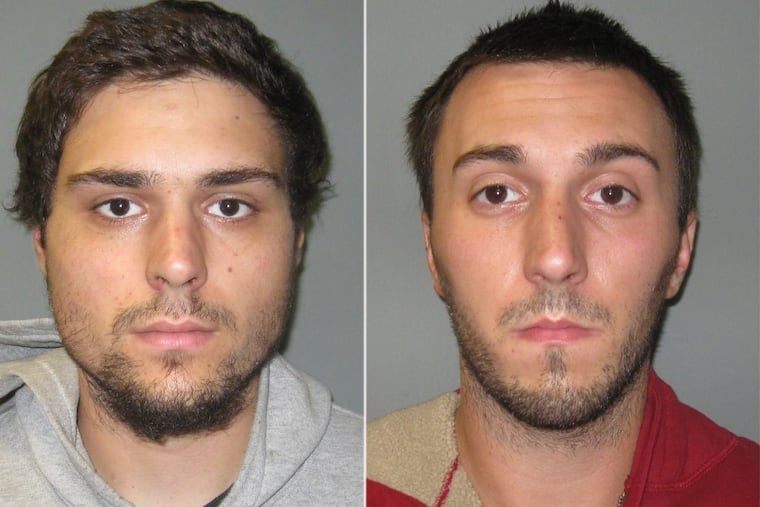 Bryan Costello (left) and his brother, Christopher Costello, Lumberton residents who were convicted in the baseball beating death of Justin Dubois