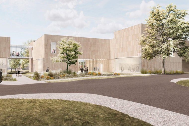 An artist rendering of the new $85 million art museum that will be constructed at Pennsylvania State University. The rendering is by Allied Works Architecture in Portland, Ore.