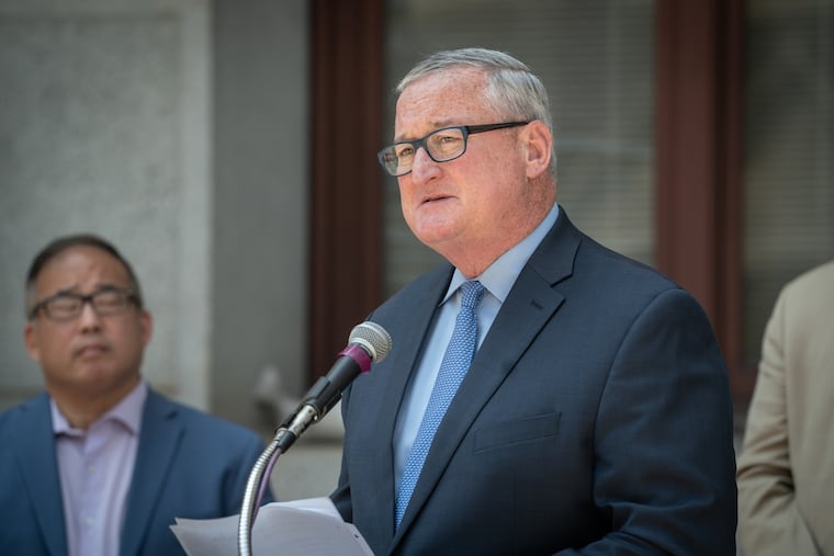 Mayor Jim Kenney speaks at a July 18 press conference.