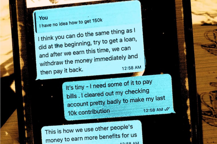 A screenshot of Shreya Datta's conversation with her scammer.