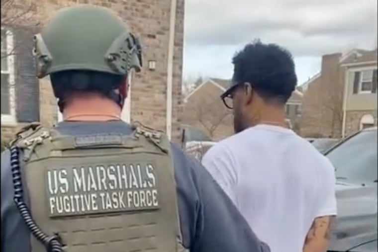 U.S. Marshals arrest Quamir Jones in Philadelphia on Thursday, January 9th. Jones is accused of murdering Siani Smith, the mother of his child.