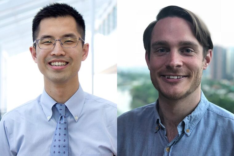 Jason Han, left, and Christopher Magoon, right.