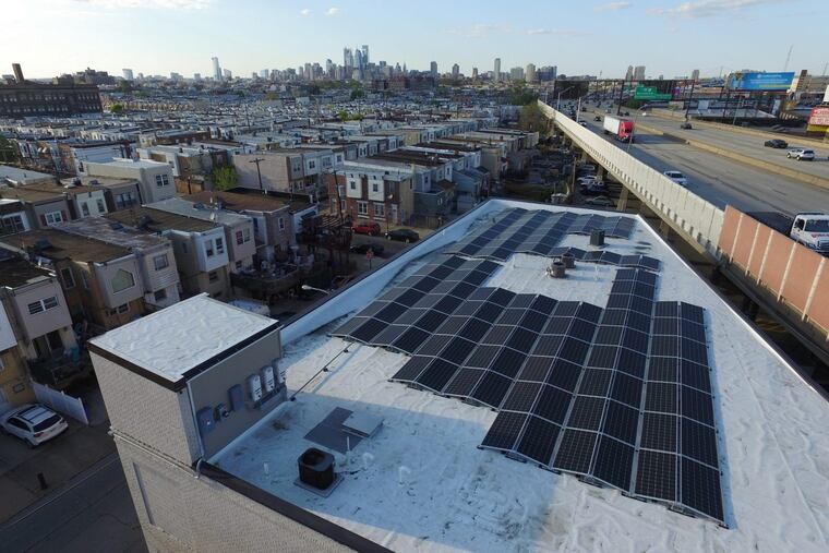 Pictured is a Solar States installation on a commercial building in South Philadelphia.