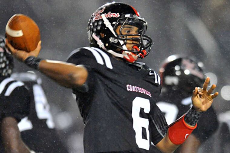 Coatesville quarterback Emmett Hunt has hit on 146 of 229 passes for 2,982 yards and 43 TDs, with three picks. CLEM MURRAY / Staff Photographer