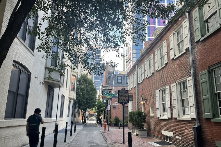 Camac Street in Washington Square, which serves as the main street of Philadelphia's LGBQT community, as well as home to traditional clubs, like the Franklin Inn Club and the Sketch Club, has also been able to accommodate new residential towers.