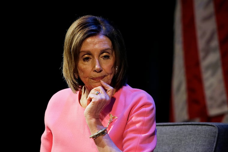 Speaker of the House Nancy Pelosi, D-Calif., listens to a question during an address at the Commonwealth Club Wednesday, May 29, 2019, in San Francisco. Speaker Pelosi spoke in her hometown about Special Counsel Robert Mueller's remarks today, President Trump, the new Congress and the 2020 election. (AP Photo/Eric Risberg)