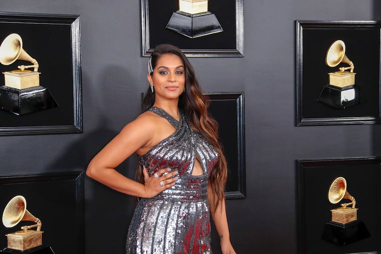 Lilly Singh arrives at the 61st Grammy Awards at Staples Center in Los Angeles on Sunday, Feb. 10, 2019. (Marcus Yam / Los Angeles Times / TNS)