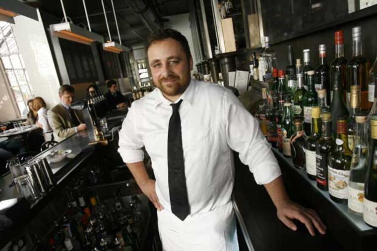 Bartender Keith Raimondi at the Village Whiskey.