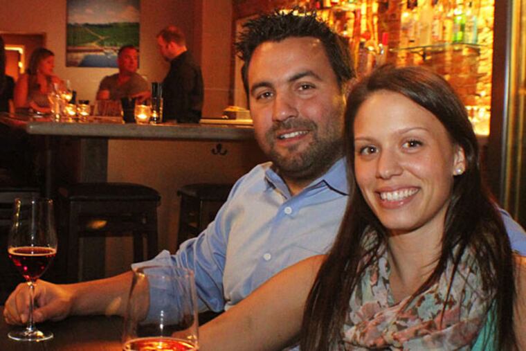 Owner Brian Pieri and fiancee Christina Maslin at Bar Lucca. He also owns StoneRose.