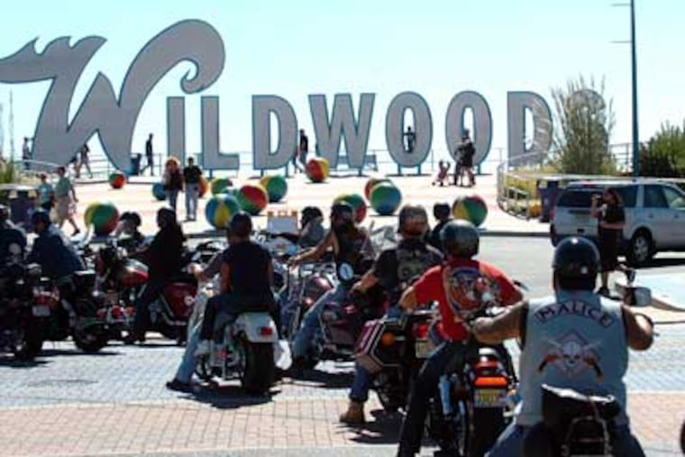 Bikers rumbled into Wildwood last weekend for a rally. Feds say Pagans at the event plotted to attack rival Hells Angels with homemade grenades. (Anthony Smedile / The Press of Atlantic City)