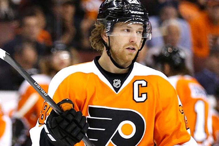 Flyers captain Claude Giroux. (Yong Kim/Staff Photographer)