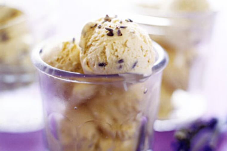 Fresh or dried lavender can be used in this lavender-honey ice cream.
