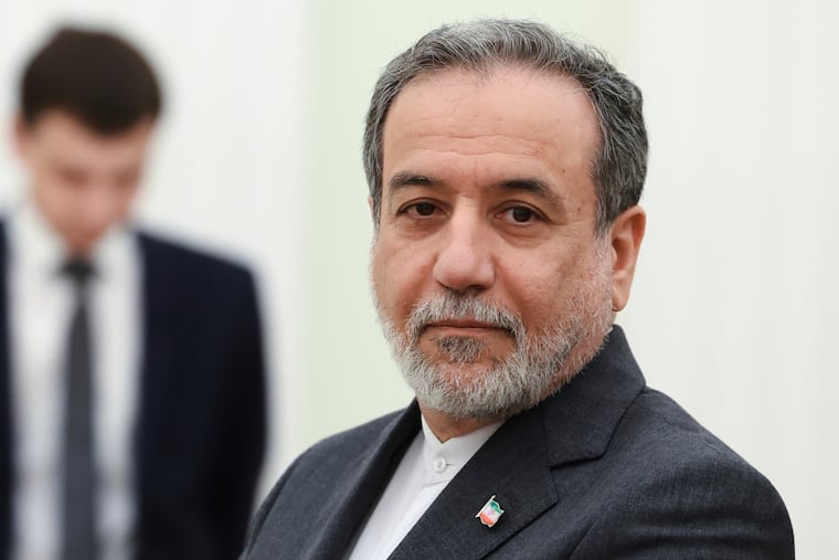 FILE - Iranian Foreign Minister Abbas Araghchi stands waiting to meet Russian President Vladimir Putin for the talks at the Kremlin in Moscow, Russia, June 23, 2025.