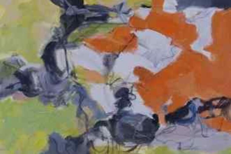 Jacqueline Cotter's "Change of Plans" shows the intense colors of paintings she's exhibiting at Rosenfeld Gallery.