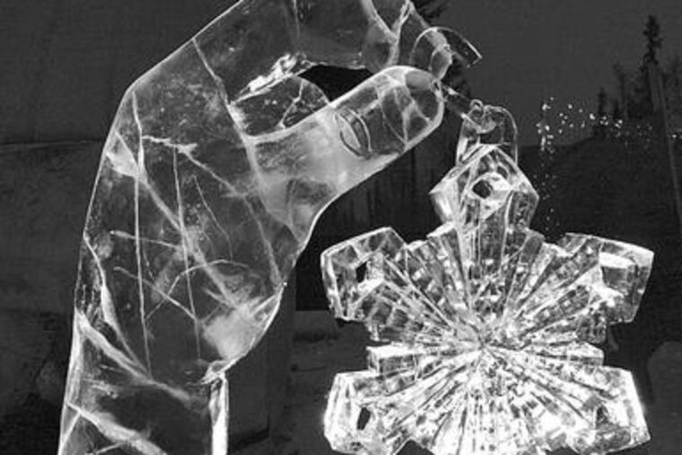 North Pole, Alaska, has a Christmas in Ice Festival.