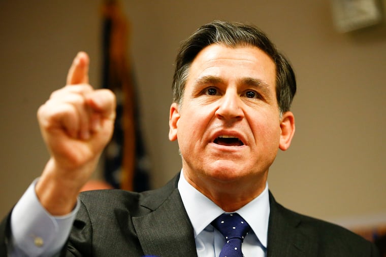 Former State Senate Larry Farnese speaks in North Philadelphia in January 2020.