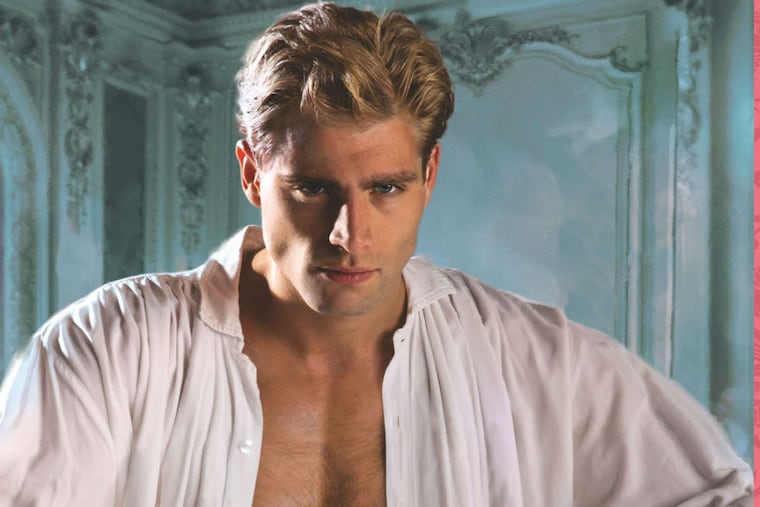 Shirt open, hair perfect: "Duke of Sin," by Elizabeth Hoyt: Detail of the book cover.