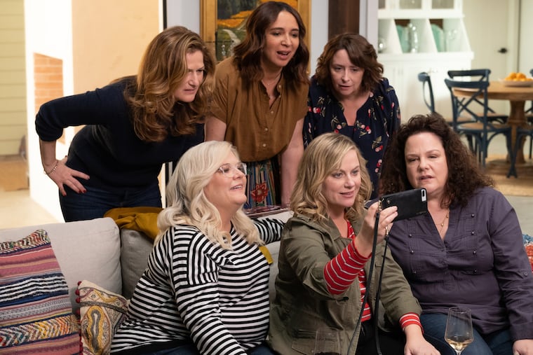Cast of "Wine Country," rear row from left: Ana Gasteyer, Maya Rudolph, Rachel Dratch; front row: Paula Pell, Amy Poehler, Emily Spivey.
