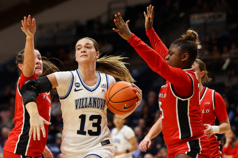 Villanova forward Brynn McCurry (13) has battled through injuries to become one of the key players on the Wildcats' roster.