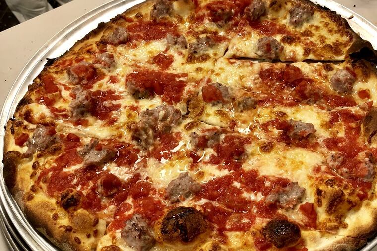 Sausage pizza by De Lorenzo’s Tomato Pies, Lower Makefield.