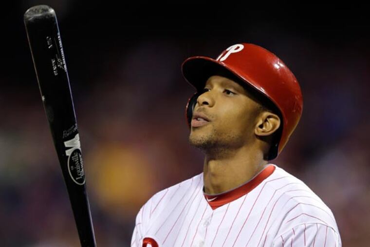 Ben Revere in action during a baseball game against the Pittsburgh Pirates, Wednesday, April 24, 2013, in Philadelphia. (Matt Slocum/AP)