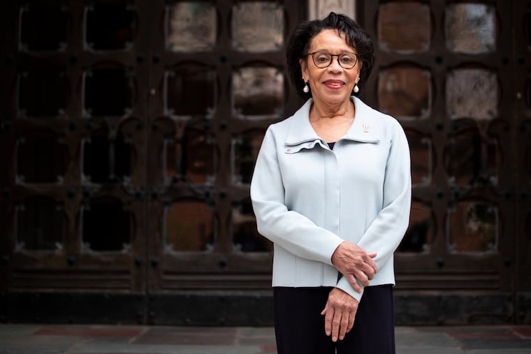JoAnne Epps poses for a portrait on the Temple University campus in April. Epps, acting president of Temple University, has died after collapsing at a memorial service Tuesday afternoon, Sept. 19, the university said.