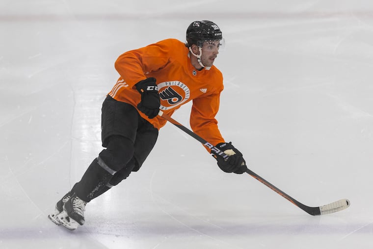 Jackson Cates missed out on making the Flyers' opening-night roster, but he was recalled on Friday with winger Owen Tippett injured.