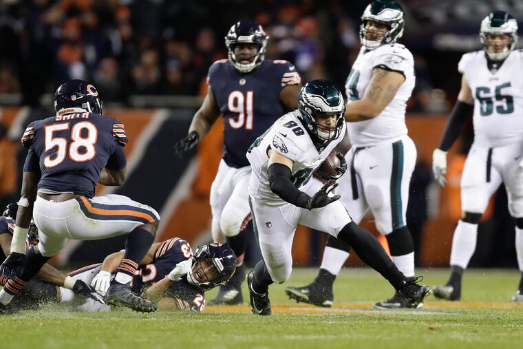 Dallas Goedert (88) is apparently uninjured after an incident in a South Dakota bar early Saturday morning.