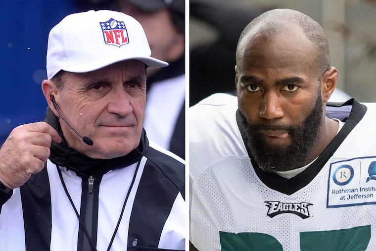 Nearly 70,000 fans have signed a petition to ban NFL referee Pete Morelli from calling Eagles games. Safety Malcolm Jenkins said he would sign it, too.