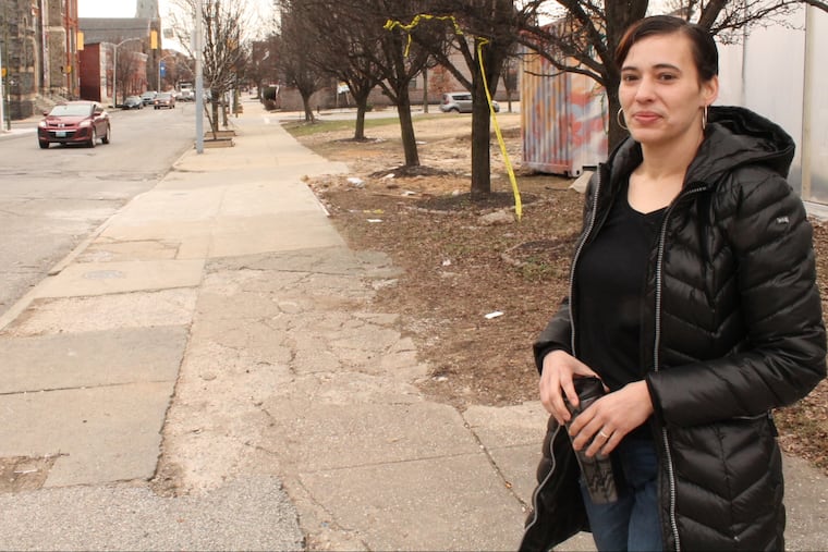 Crystal (Haag) Saunders stands at the west Baltimore site where she was last seen on April 26, 1997, before she was reported missing at 14, on Jan. 23, 2019. After 21 years, she returned to Baltimore in 2018.