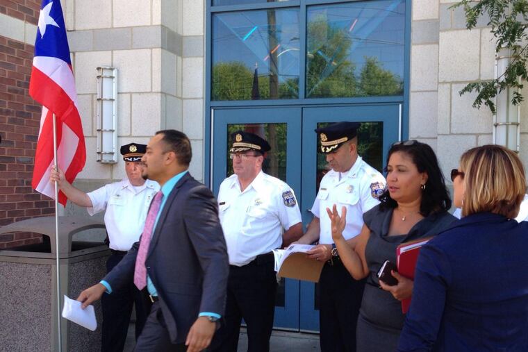 Adonis Benegas and Councilwoman Maria Quiñones-Sánchez prior to Wednesday’s press conference.