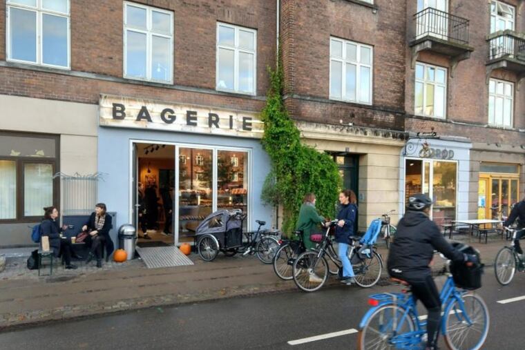 No parking, yet retail still thrives. Social interaction is facilitated by human scale infrastructure.