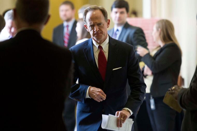 Republican Sen. Pat Toomey, whose election battle with Katie McGinty is one of the showcase Senate races this year, says a leaner federal government will lead to more jobs back home in Pennsylvania.