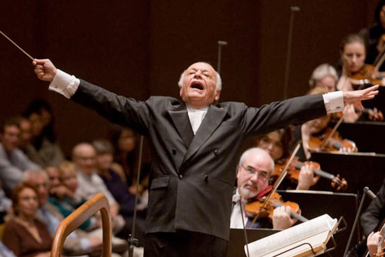Lorin Maazel conducting the in 2009. He guided nearly 200 orchestras in at least 7,000 opera and concert performances during 72 years at the podium, his website says. (Photo: New York Philharmonic)