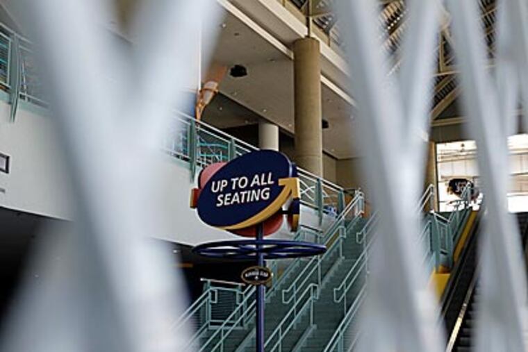 A view of the empty atrium of the First Niagara Center, home of the Buffalo Sabres. (David Duprey/AP)