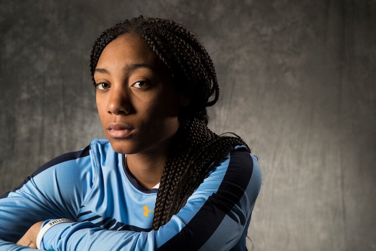 Mo'ne Davis made her decision last month to play college softball at Hampton University. She is shown on Jan. 11, 2019.