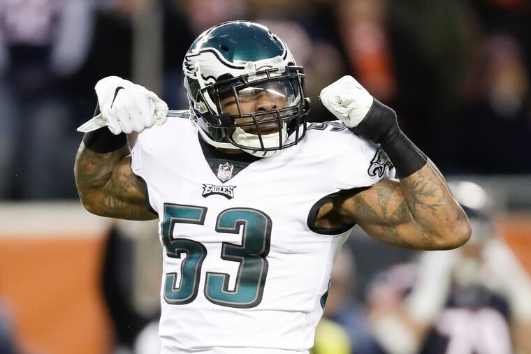 Eagles linebacker Nigel Bradham is struggling to come back from torn ligaments in his big toe, which he suffered the playoff loss to New Orleans last January.